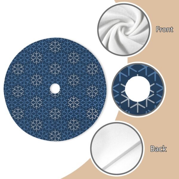 Holiday Christmas Tree Skirt | Blue Grid | Traditional Rustic Round 48×48 Inch Home Decor Christmas Tree Skirts christmas tree decor