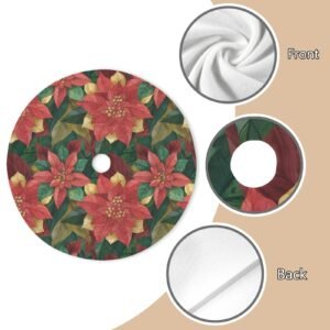 Holiday Christmas Tree Skirt | Floral | Traditional Rustic Round 48×48 Inch Home Decor Christmas Tree Skirts christmas tree decor Holiday Christmas Tree Skirt | Floral | Traditional Rustic Round 48×48 Inch Home Decor Christmas Tree Skirts christmas tree decor