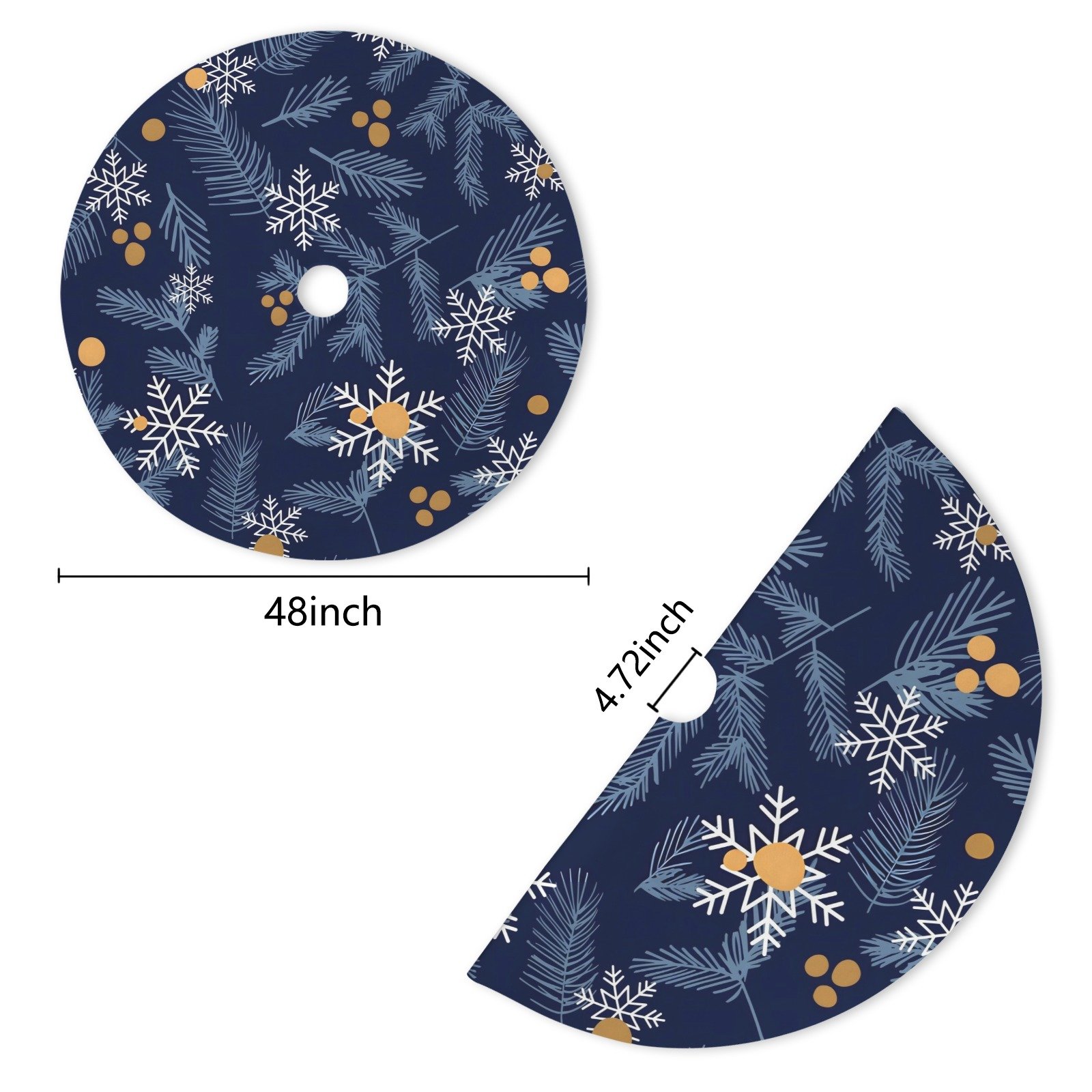 Holiday Christmas Tree Skirt | Gold Berries | Traditional Rustic Round 48×48 Inch Home Decor Christmas Tree Skirts christmas tree decor 5 Holiday Christmas Tree Skirt | Gold Berries | Traditional Rustic Round 48×48 Inch Home Decor Christmas Tree Skirts christmas tree decor 5