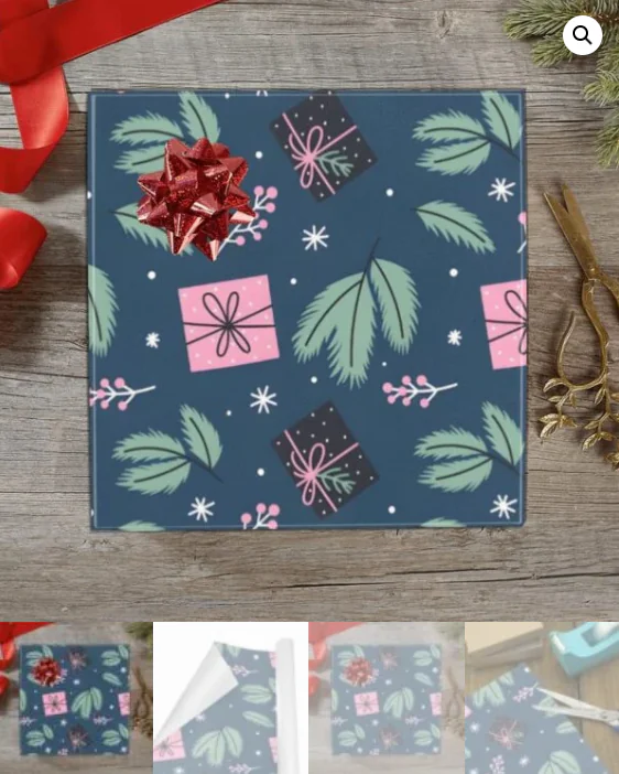 Christmas Wrapping Paper | Premium Holiday Gift Wrap | Pink Gifts 58″ x 23″ (1–5 Rolls) Wrapping Paper Christmas Gift Wrap 5
