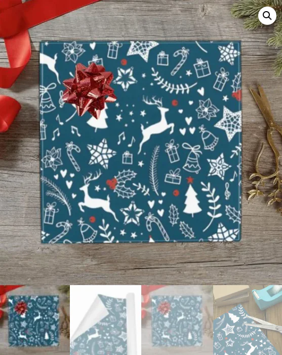 Christmas Wrapping Paper | Premium Holiday Gift Wrap | Red Deer 58″ x 23″ (1–5 Rolls) Wrapping Paper Christmas Gift Wrap 5