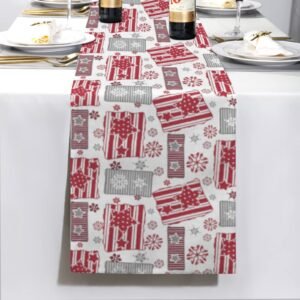 Christmas Table Runner | Americana | Holiday Dinner Table Decor Christmas Table Runners Christmas dinner table runner