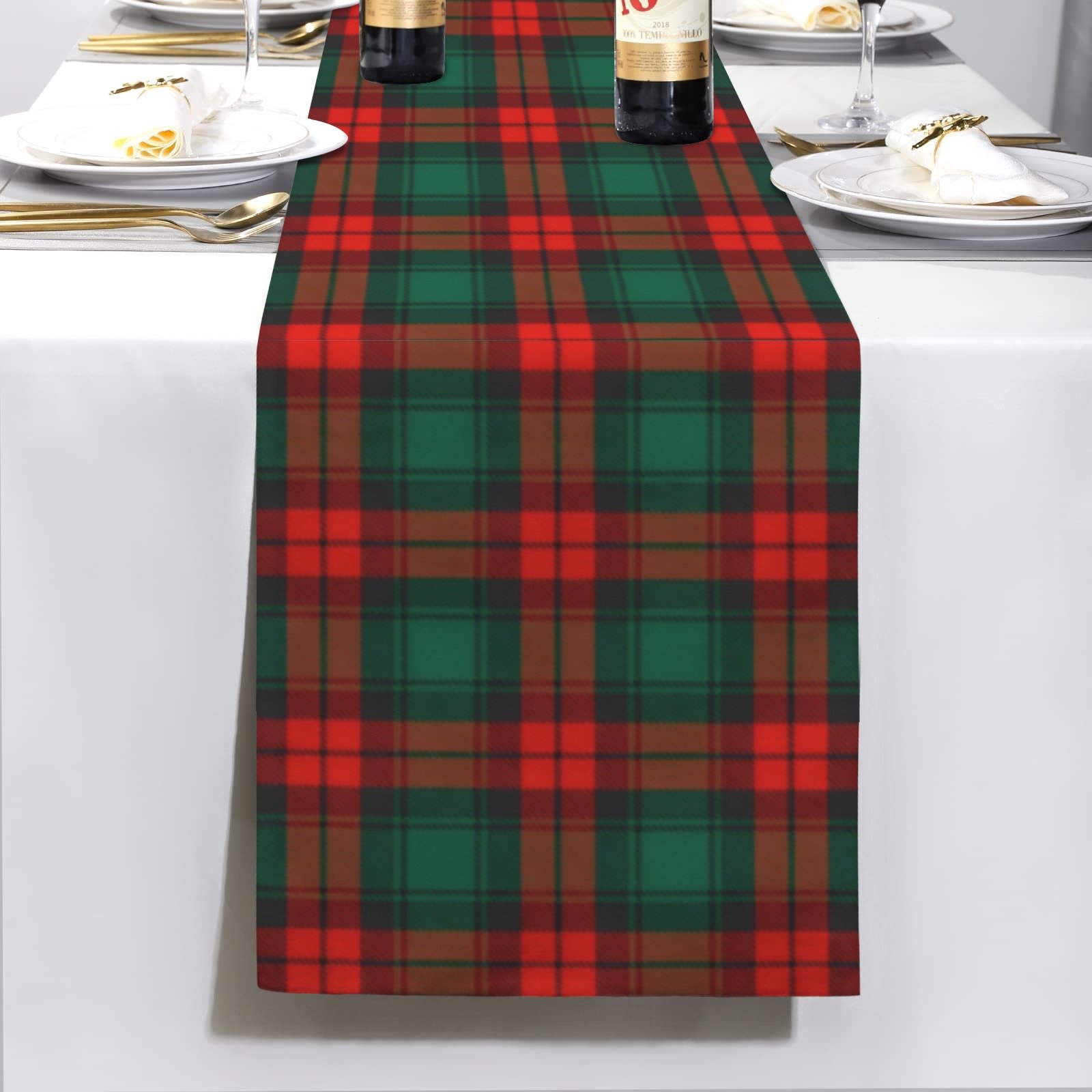 Christmas Table Runner | Argyle | Holiday Dinner Table Decor Christmas Table Runners Christmas dinner table runner 10