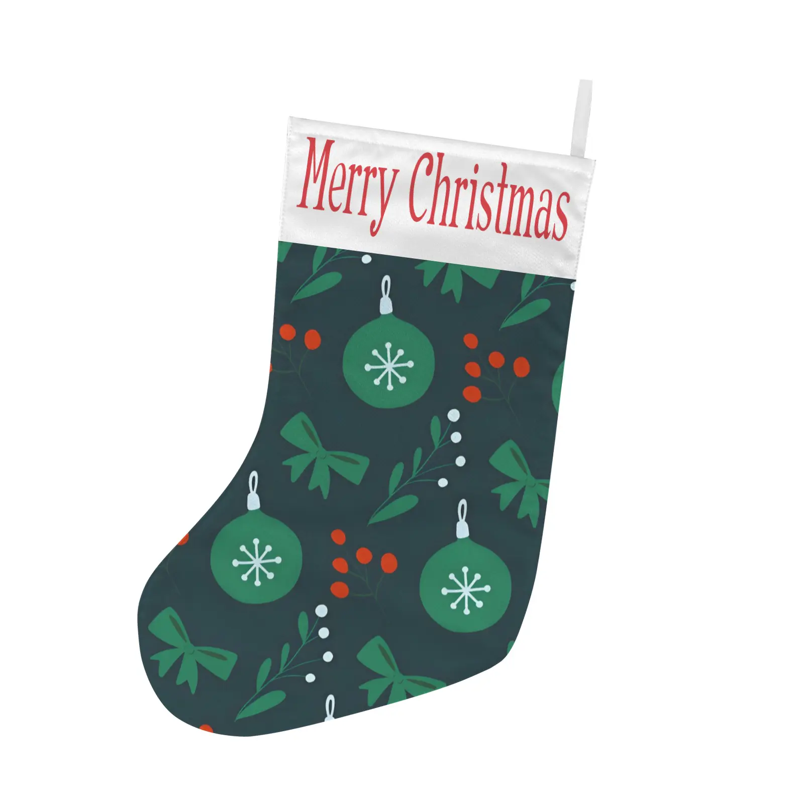 Christmas Stockings | Holiday Stocking Sock | Green Ornaments Christmas Stockings christmas sock 6