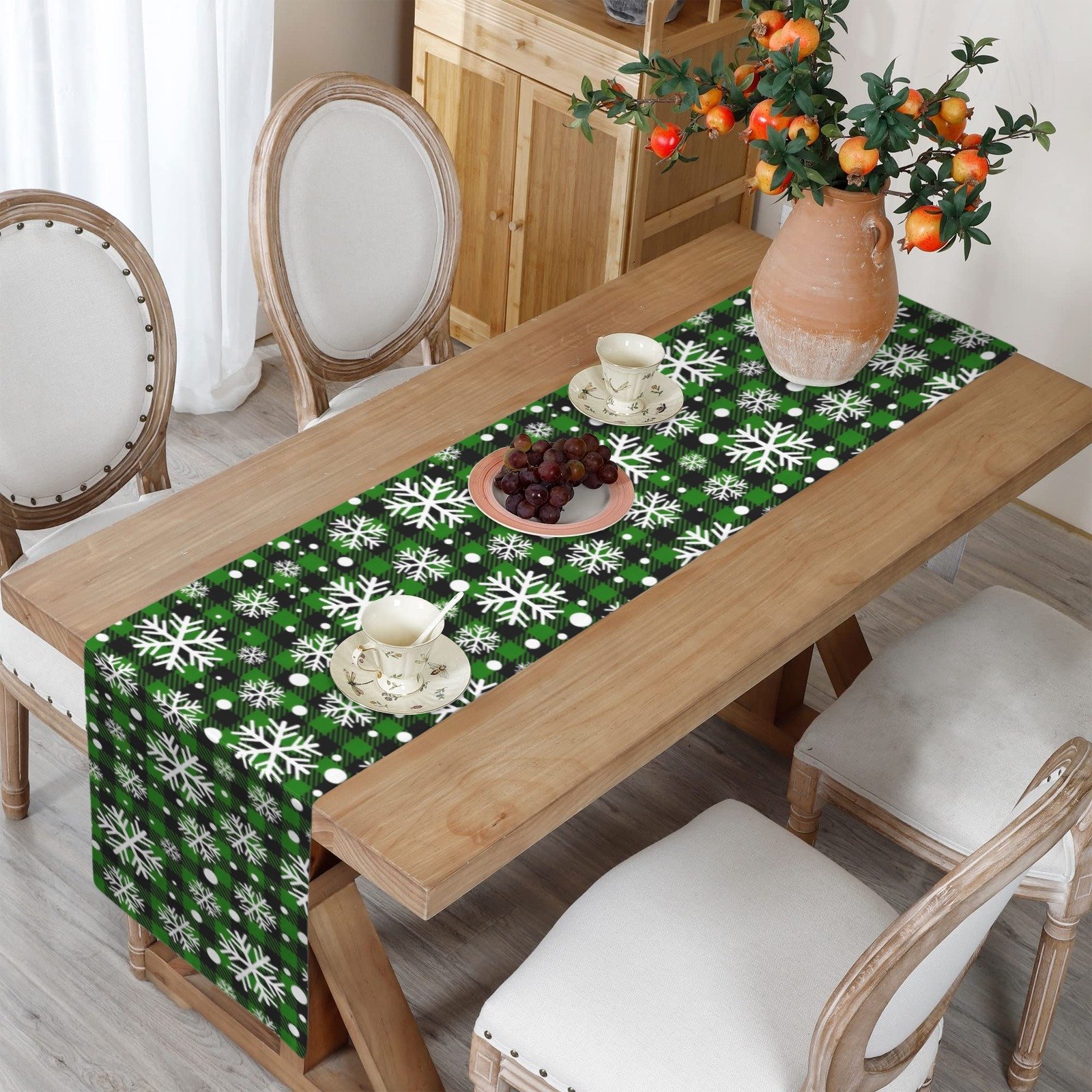 Christmas Table Runner | Green Snow | Holiday Dinner Table Decor Christmas Table Runners Christmas dinner table runner 5 Christmas Table Runner | Green Snow | Holiday Dinner Table Decor Christmas Table Runners Christmas dinner table runner 5