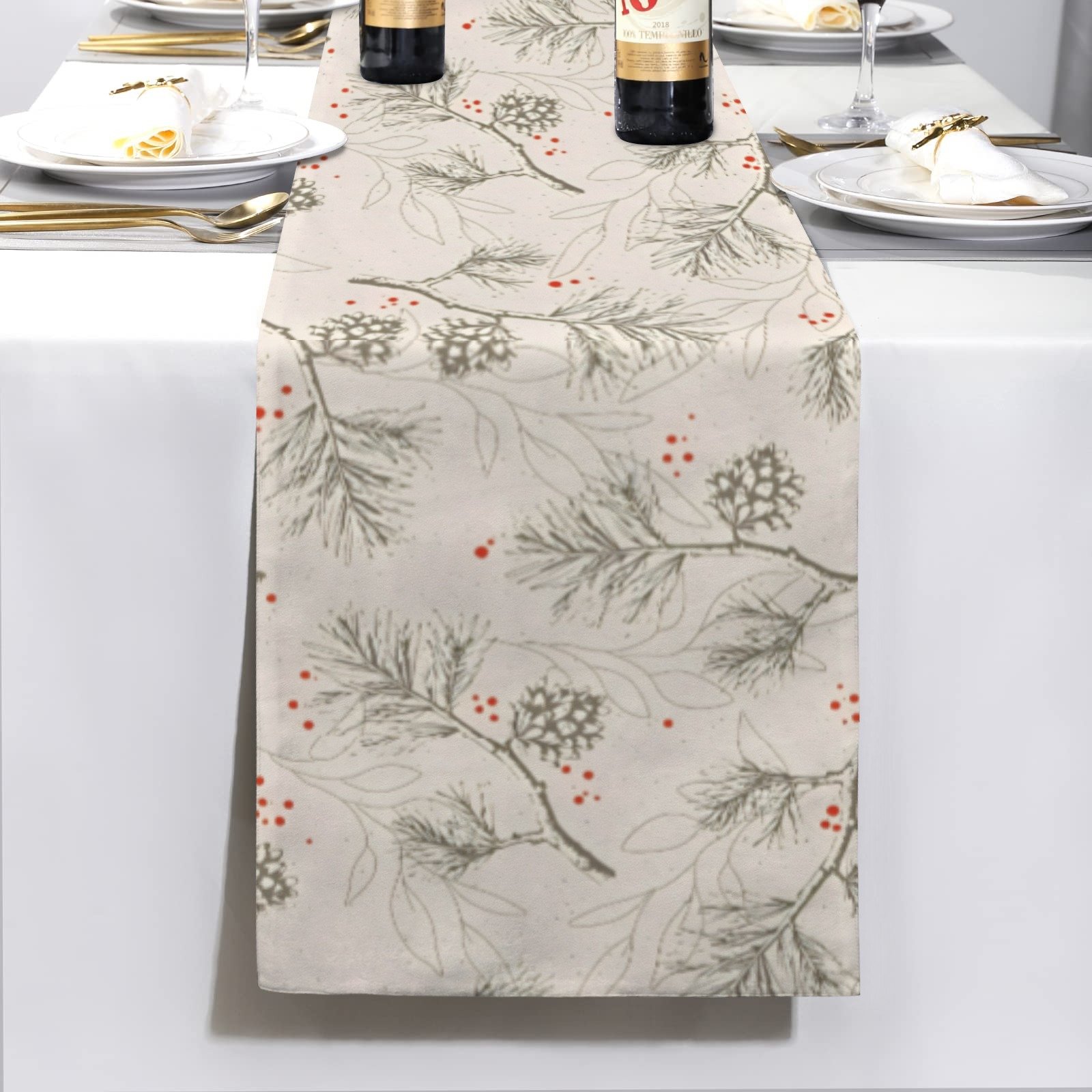 Christmas Table Runner | Ho Ho Ho | Holiday Dinner Table Decor Christmas Table Runners Christmas dinner table runner 6