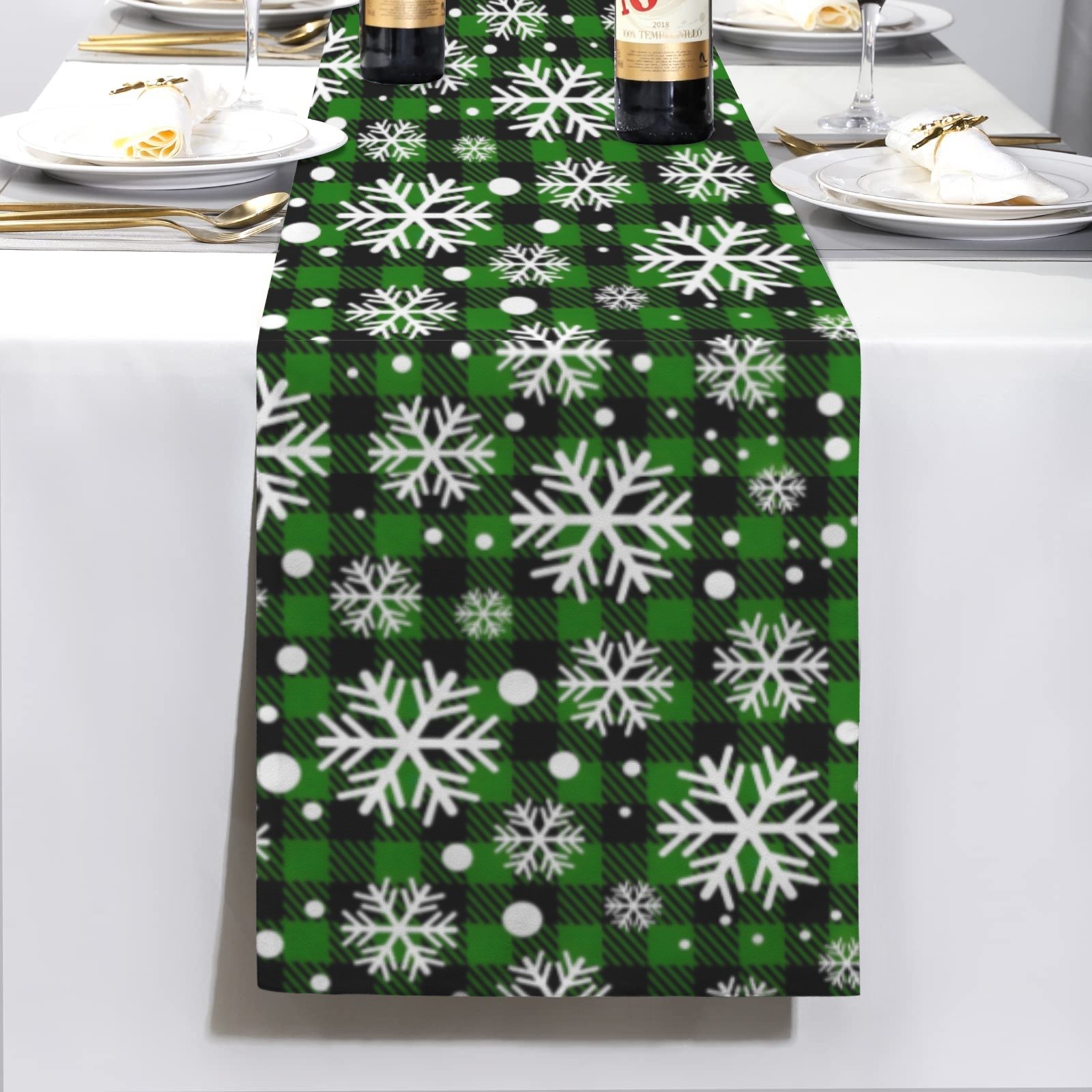 Christmas Table Runner | Argyle | Holiday Dinner Table Decor Christmas Table Runners Christmas dinner table runner 6
