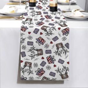 Christmas Table Runner | Postage | Holiday Dinner Table Decor Christmas Table Runners Christmas dinner table runner