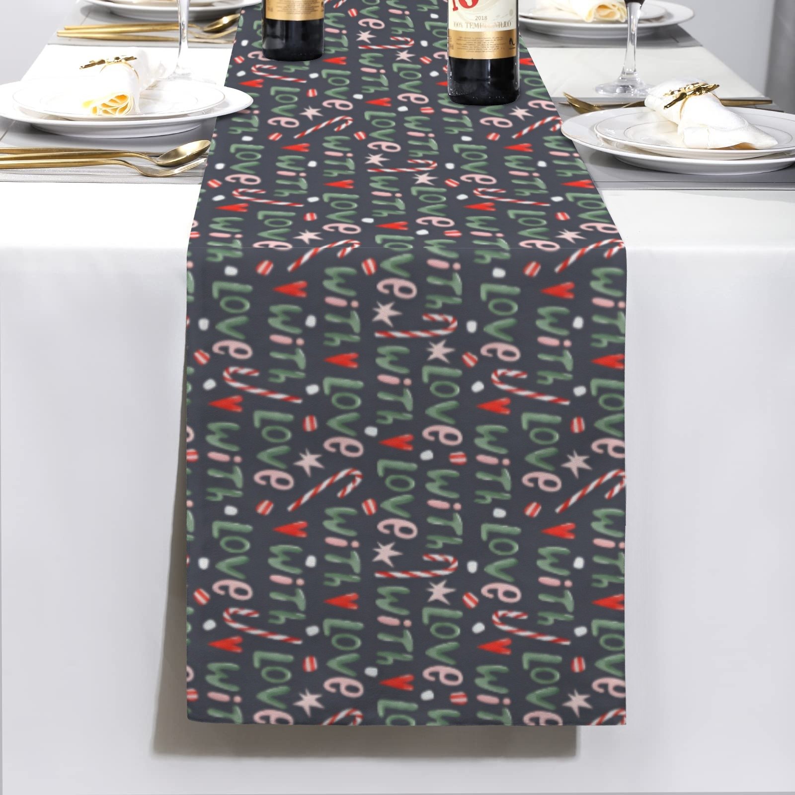 Christmas Table Runner | Argyle | Holiday Dinner Table Decor Christmas Table Runners Christmas dinner table runner 6