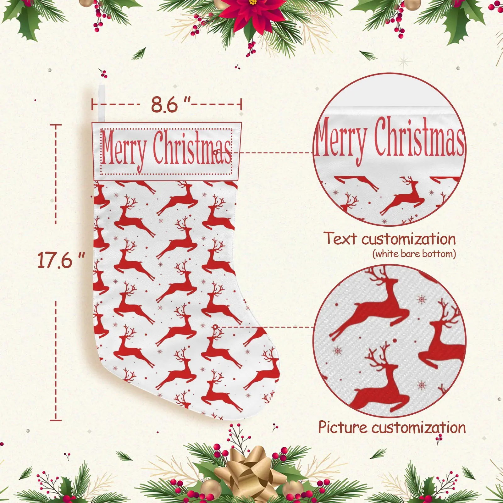 Christmas Stockings | Holiday Stocking Sock | Jumpers Christmas Stockings christmas sock 3