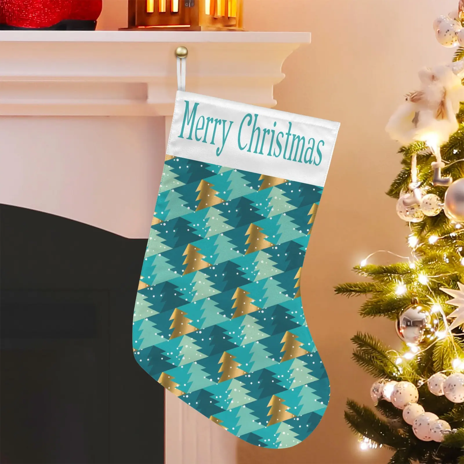 Christmas Stockings | Holiday Stocking Sock | Teal Trees Christmas Stockings christmas sock 4