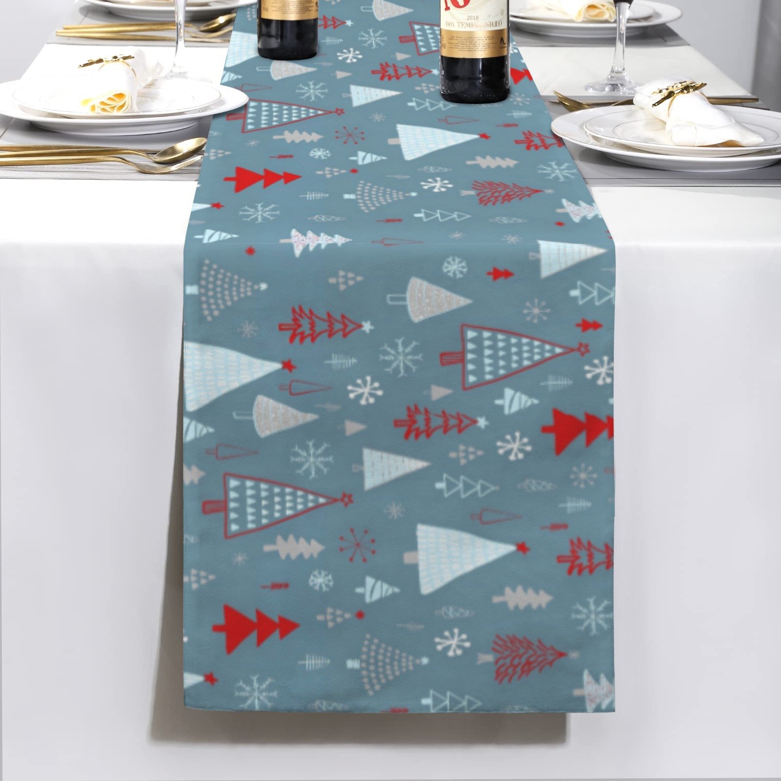 Christmas Table Runner | Argyle | Holiday Dinner Table Decor Christmas Table Runners Christmas dinner table runner 2