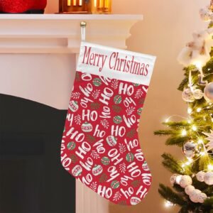 Christmas Stockings | Holiday Stocking Sock | Red Ho Ho Ho Christmas Stockings christmas sock