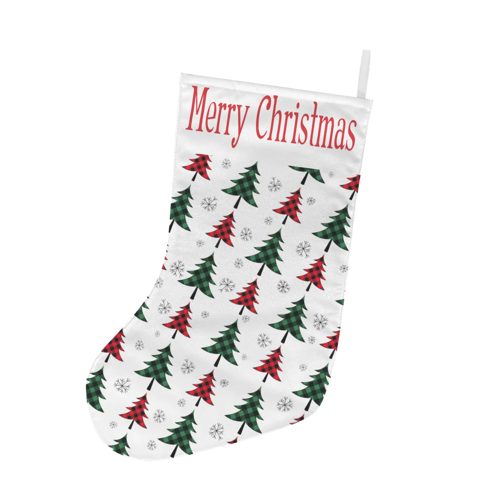 Christmas Stockings | Holiday Stocking Sock | Plaid Trees Christmas Stockings christmas sock 5