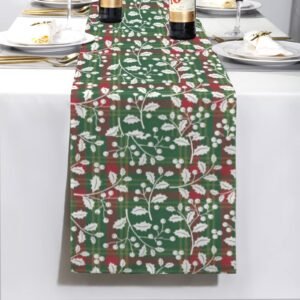 Christmas Table Runner | White Holly | Holiday Dinner Table Decor Christmas Table Runners Christmas dinner table runner Christmas Table Runner | White Holly | Holiday Dinner Table Decor Christmas Table Runners Christmas dinner table runner