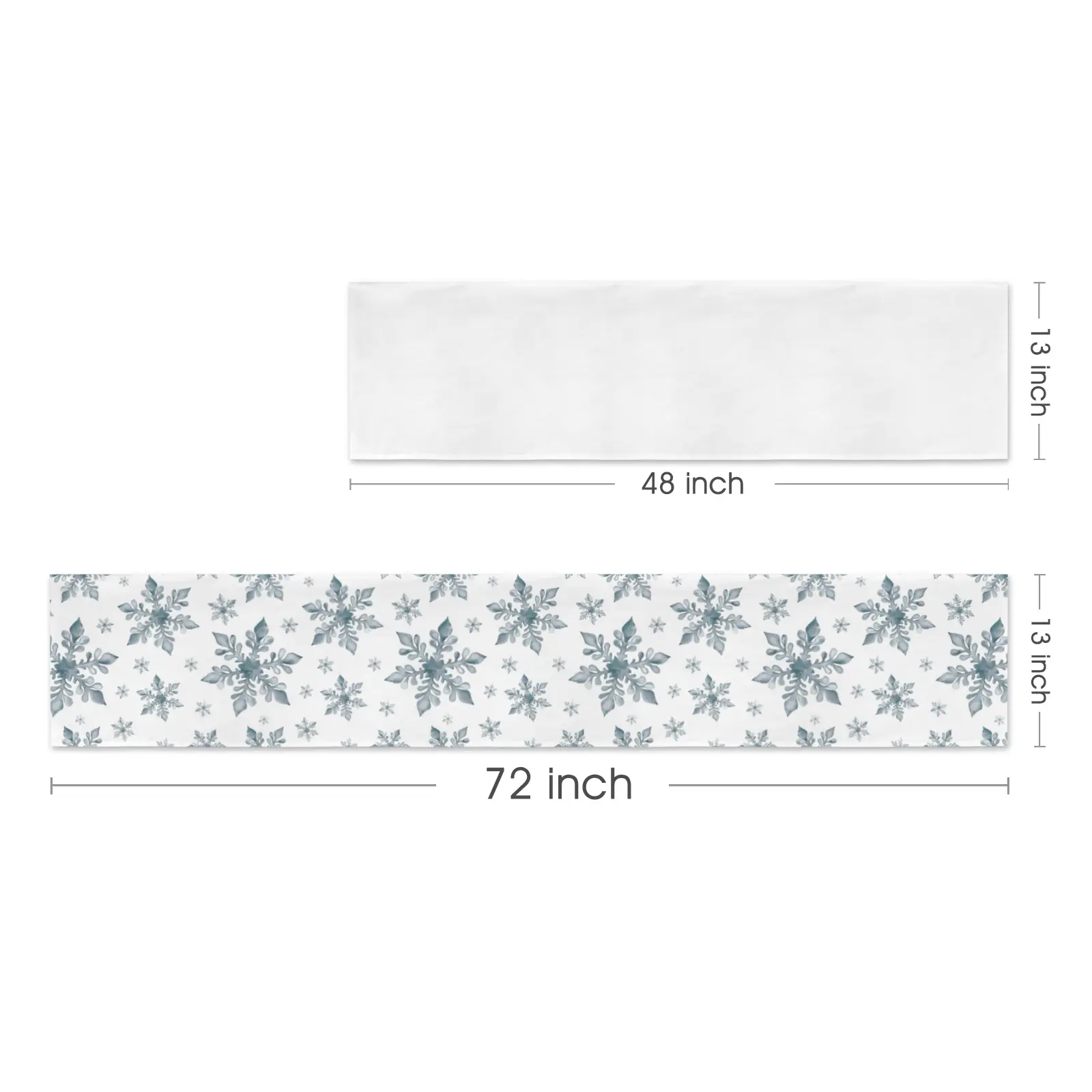 Christmas Table Runner | Stencil Snow | Holiday Dinner Table Decor Christmas Table Runners Christmas dinner table runner 2