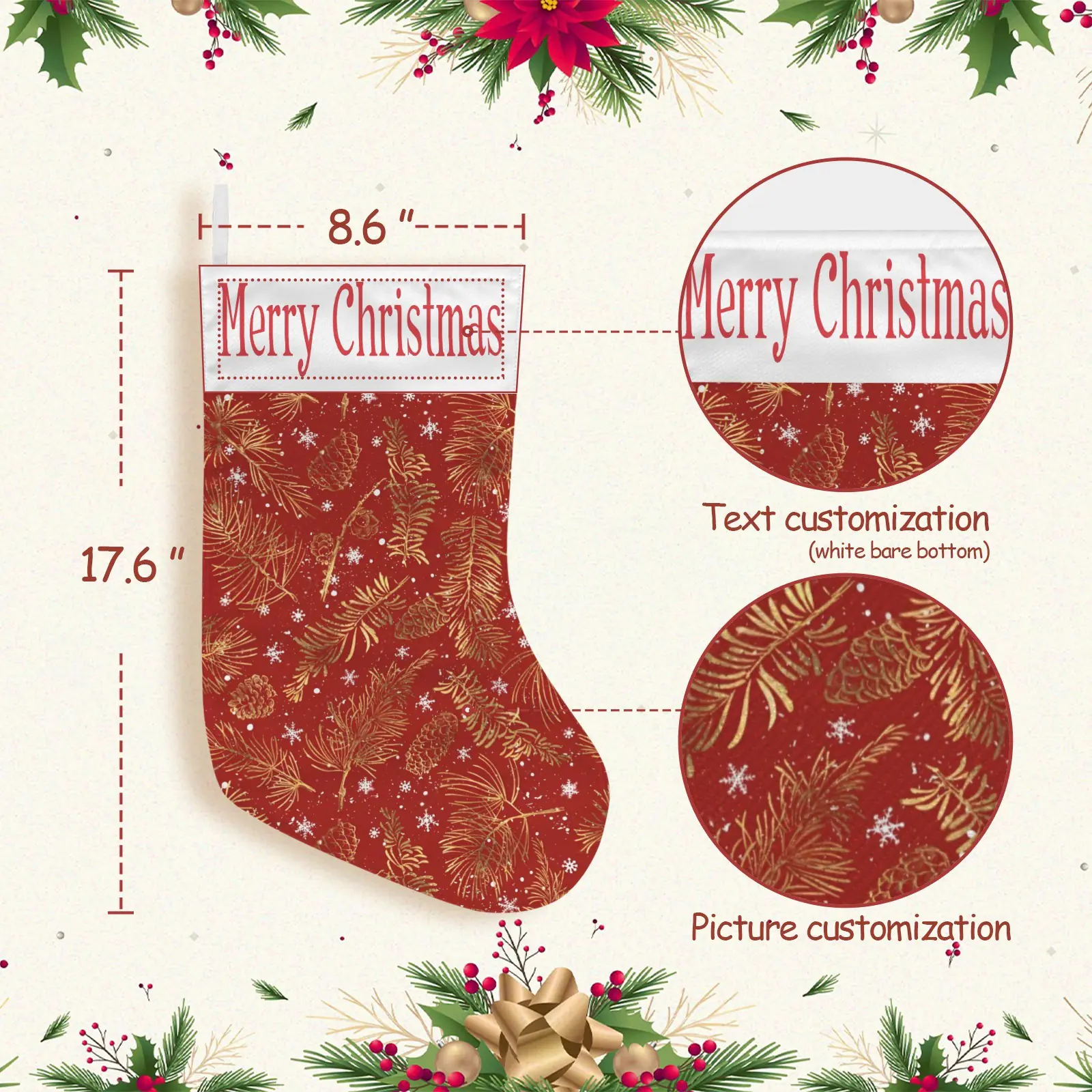 Christmas Stockings | Holiday Stocking Sock | Red Pines Christmas Stockings christmas sock 3