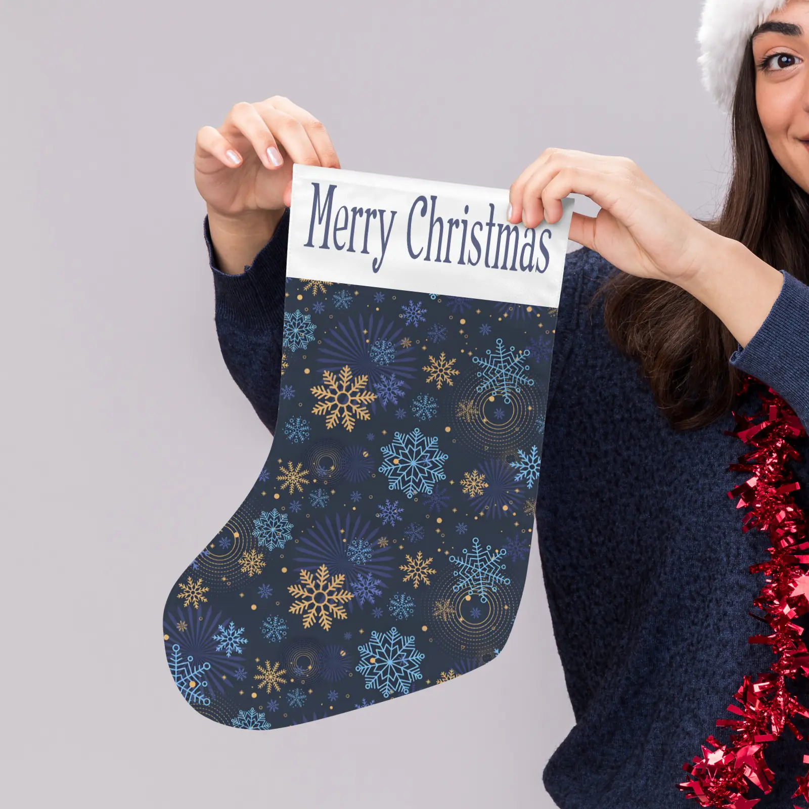 Christmas Stockings | Holiday Stocking Sock | Sparkle Christmas Stockings christmas sock 4