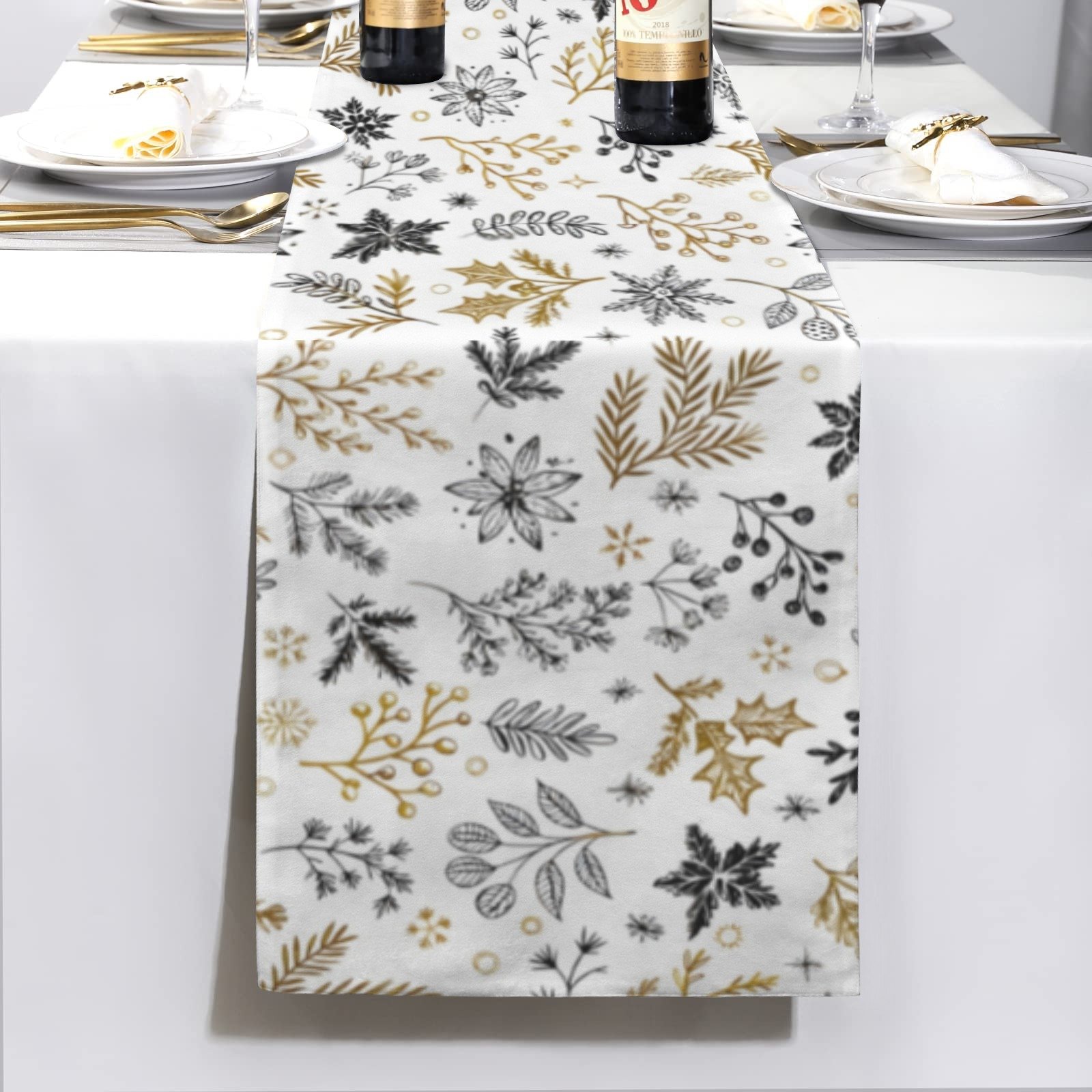 Christmas Table Runner | Argyle | Holiday Dinner Table Decor Christmas Table Runners Christmas dinner table runner 12