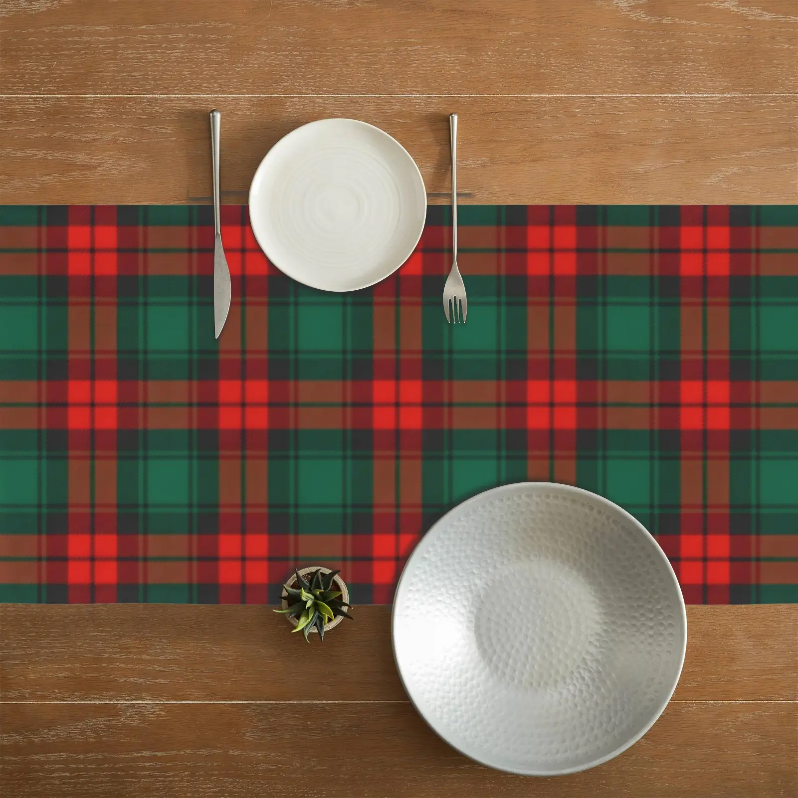 Christmas Table Runner | GR Plaid | Holiday Dinner Table Decor Christmas Table Runners Christmas dinner table runner 6