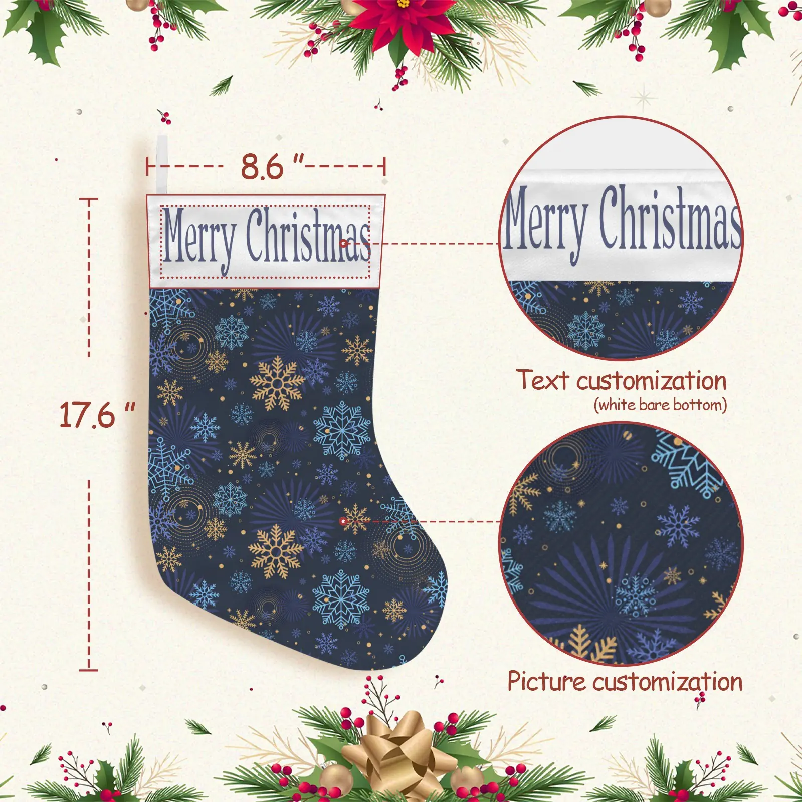 Christmas Stockings | Holiday Stocking Sock | Sparkle Christmas Stockings christmas sock 3