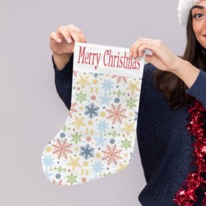 Christmas Stockings | Holiday Stocking Sock | Colored Flakes Christmas Stockings christmas sock