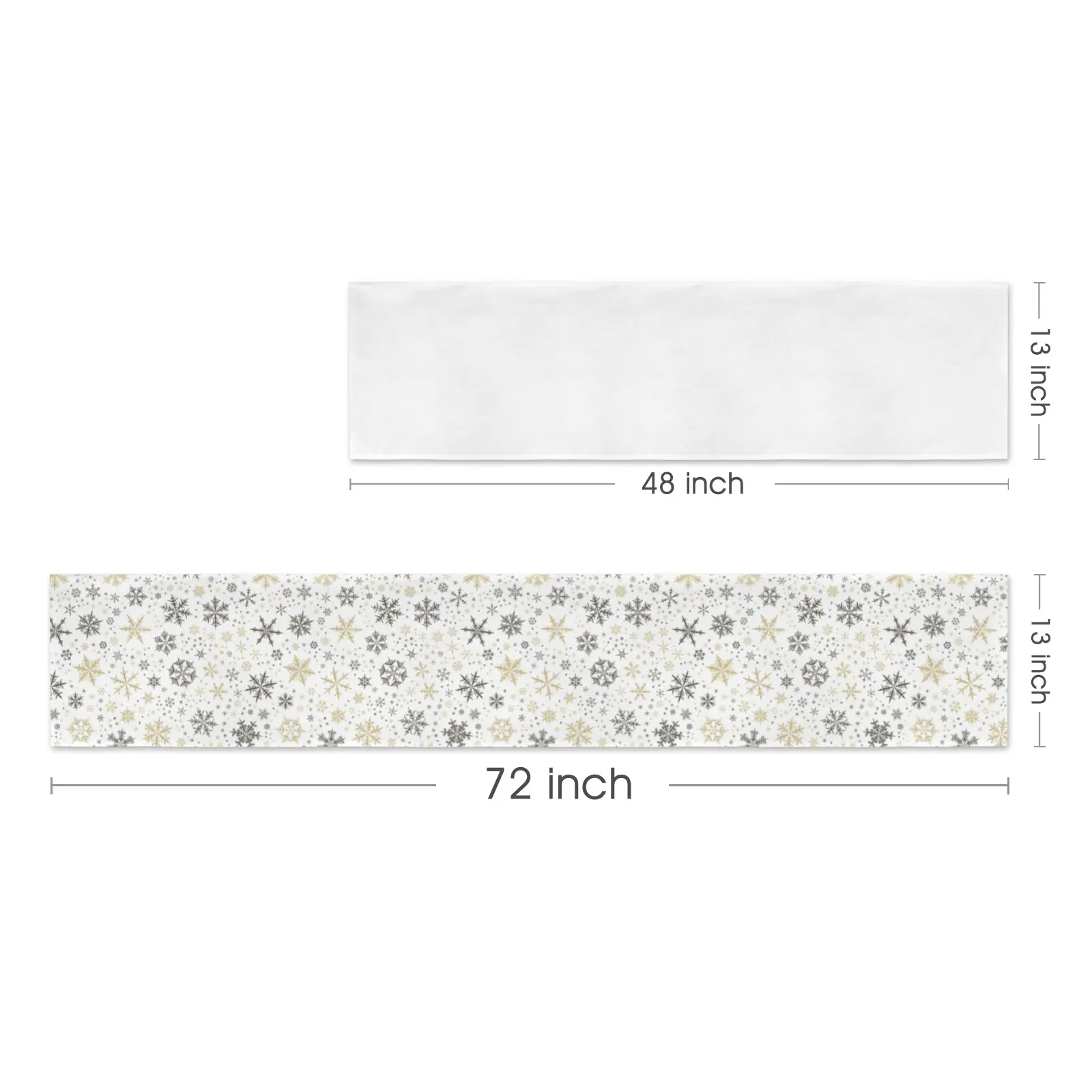 Christmas Table Runner | Brown Gold Flakes | Holiday Dinner Table Decor Christmas Table Runners Christmas dinner table runner 2