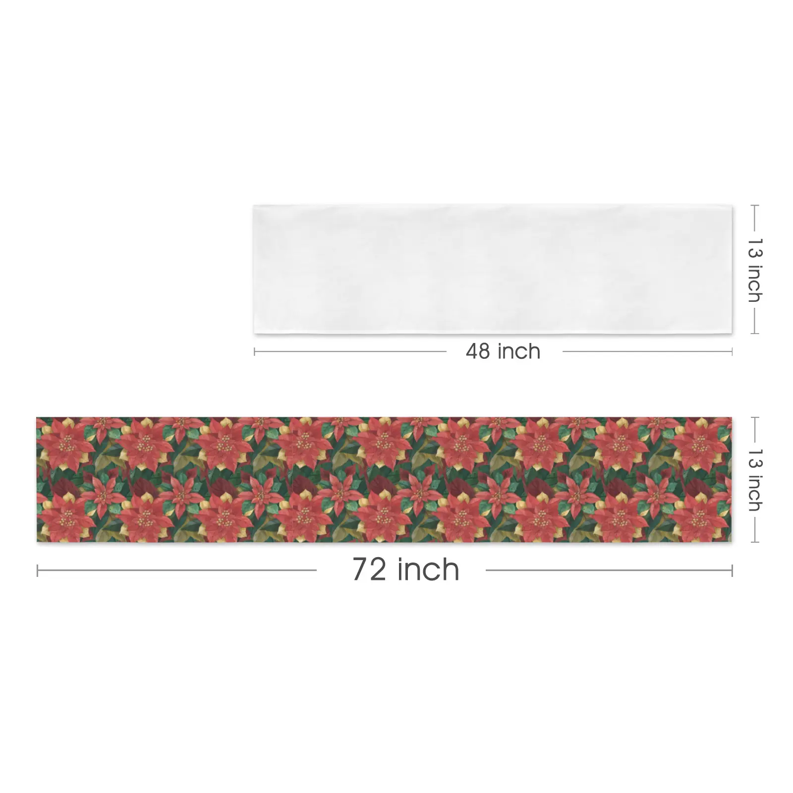 Christmas Table Runner | Poinsettias | Holiday Dinner Table Decor Christmas Table Runners Christmas dinner table runner 2