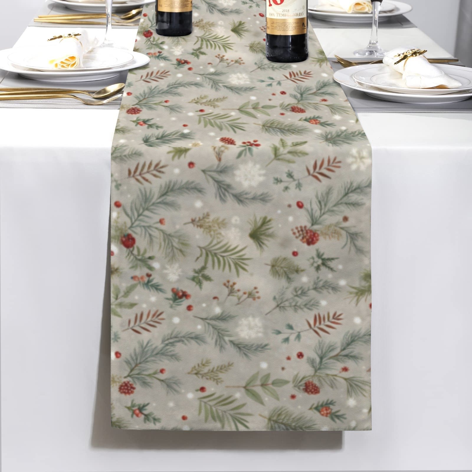 Christmas Table Runner | Argyle | Holiday Dinner Table Decor Christmas Table Runners Christmas dinner table runner
