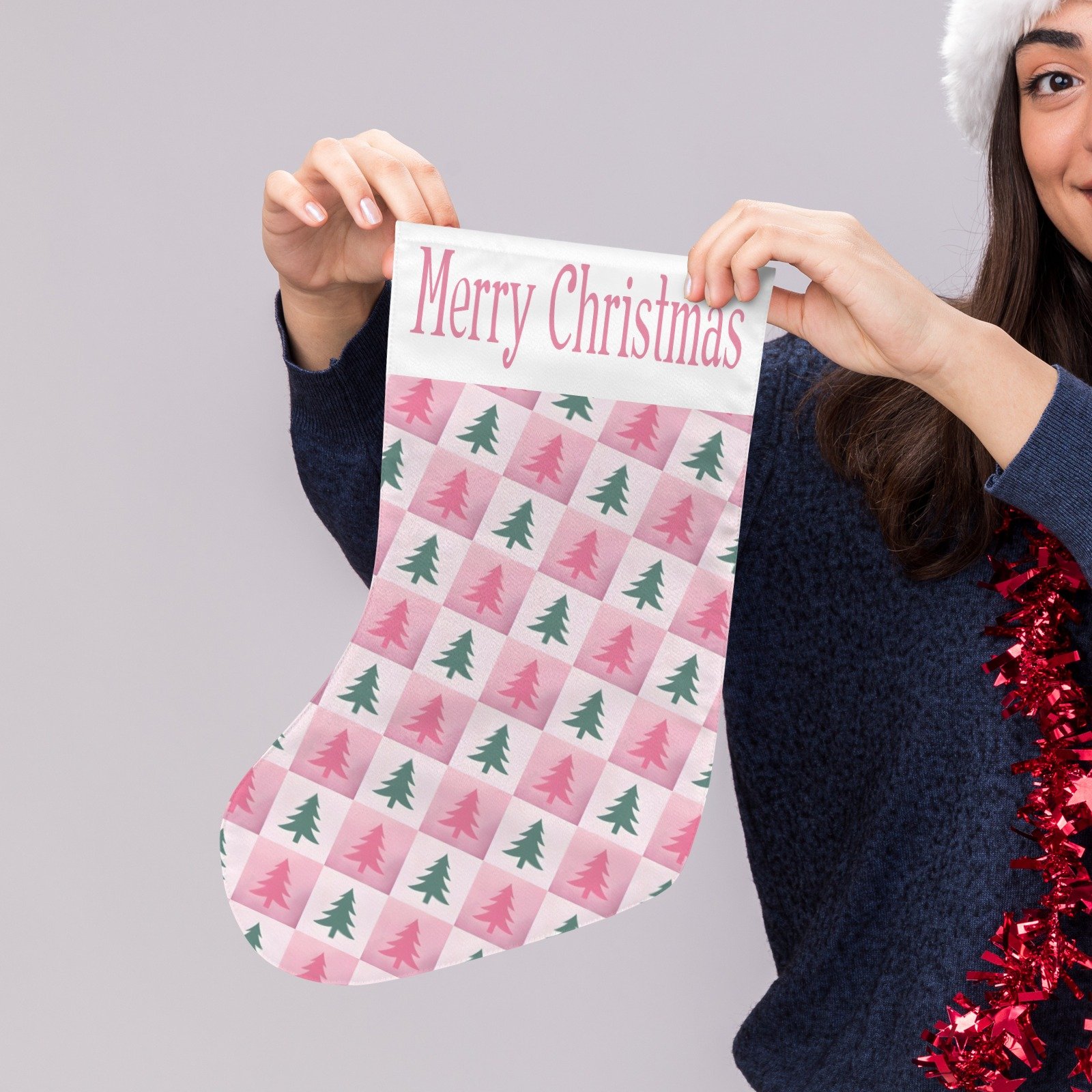 Christmas Stockings | Holiday Stocking Sock | Pink Trees Christmas Stockings christmas sock 8 Christmas Stockings | Holiday Stocking Sock | Pink Trees Christmas Stockings christmas sock 8