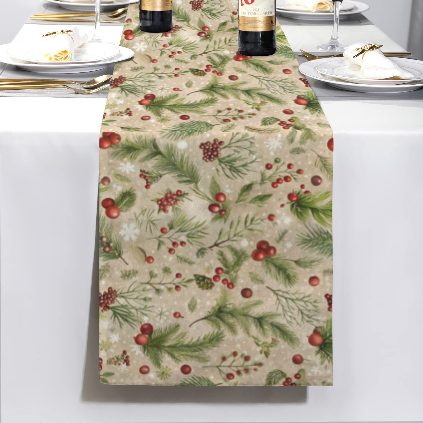 Christmas Table Runner | Argyle | Holiday Dinner Table Decor Christmas Table Runners Christmas dinner table runner 3