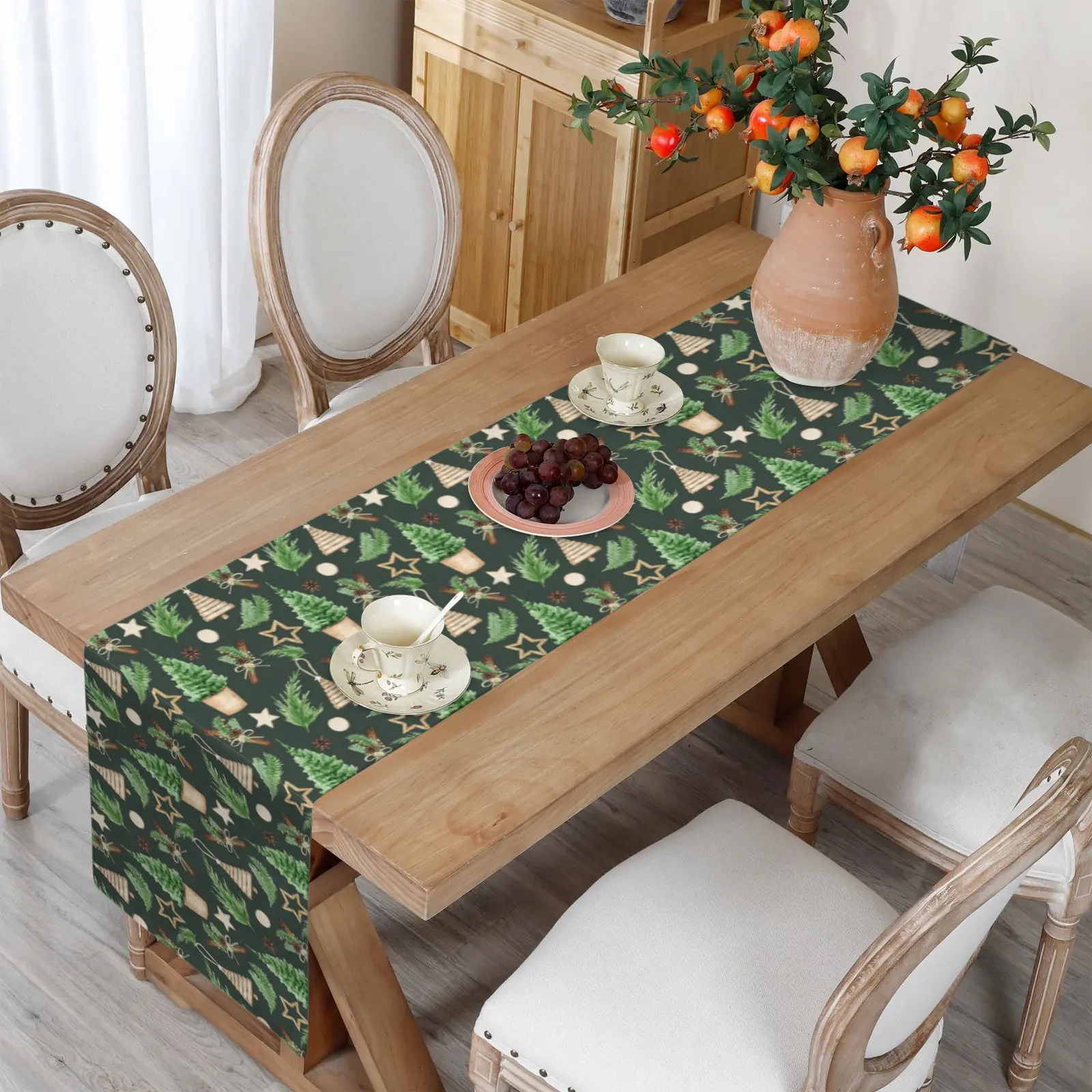 Christmas Table Runner | Cinnamon | Holiday Dinner Table Decor Christmas Table Runners Christmas dinner table runner 5