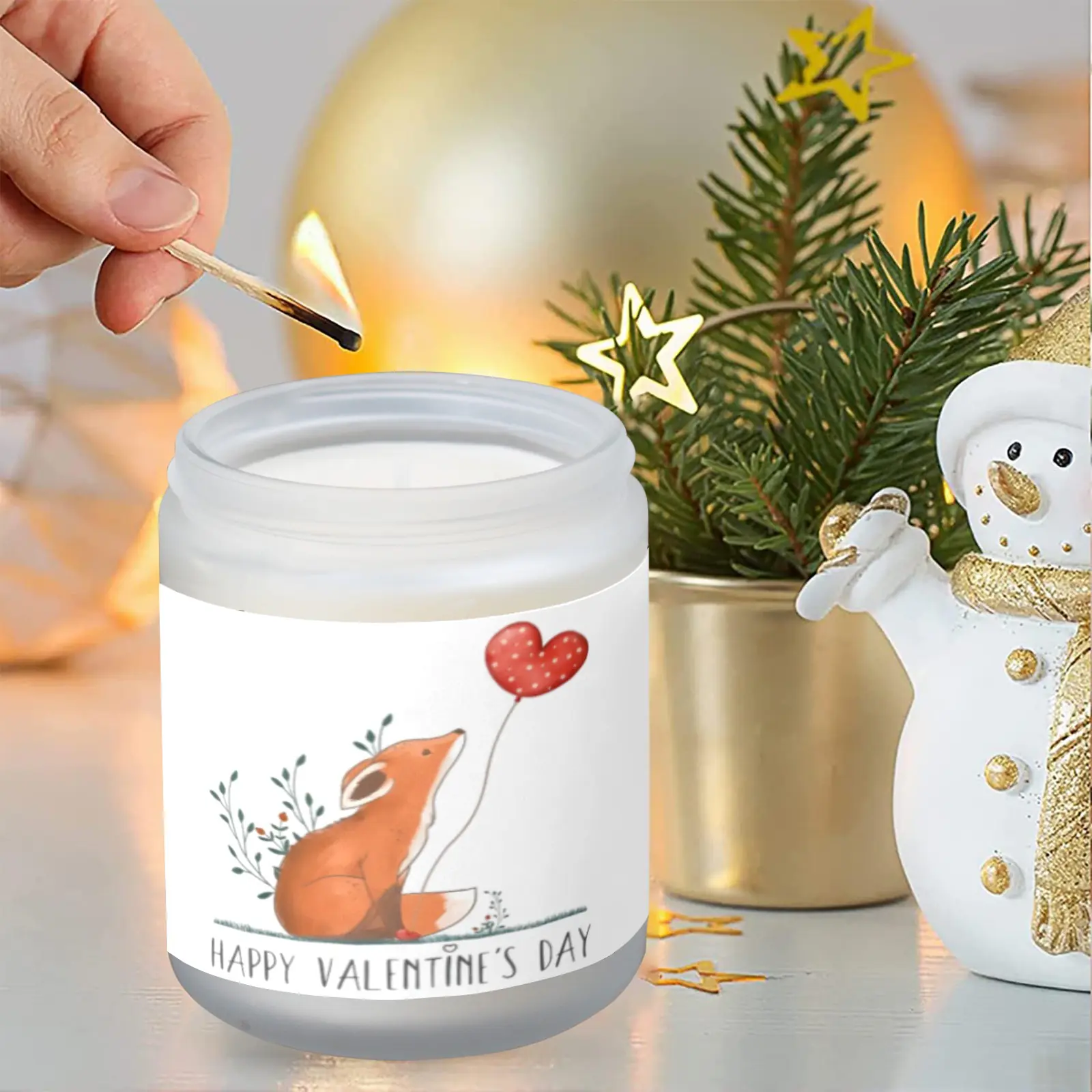 Scented Glass Jar Candle – Valentine’s Fox Design, Vanilla, Lavender, or Orange Lemon Fragrance Scented Candles aromatherapy candles 4 Scented Glass Jar Candle – Valentine’s Fox Design, Vanilla, Lavender, or Orange Lemon Fragrance Scented Candles aromatherapy candles 4