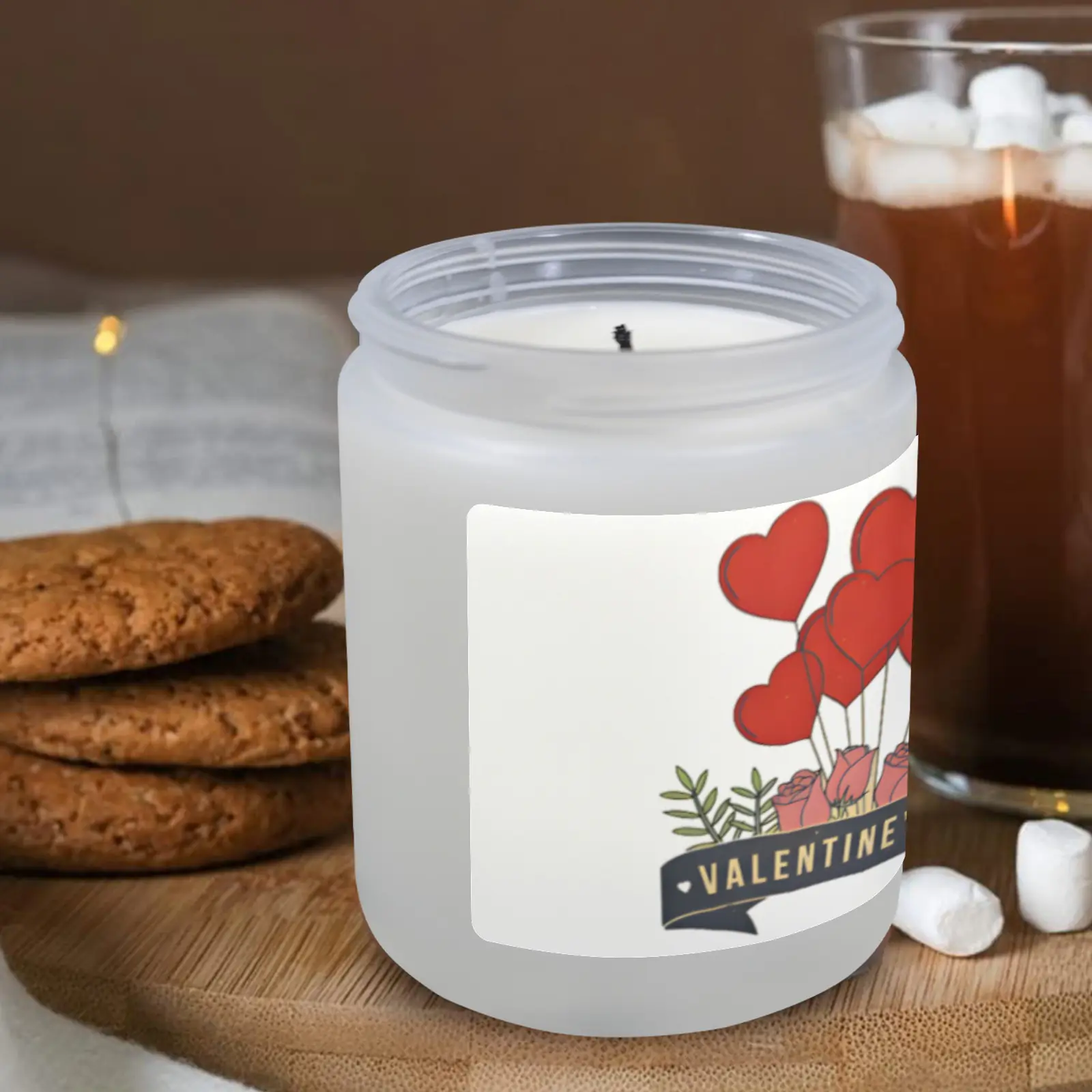 Scented Glass Jar Candle – Valentine’s Roses Design, Vanilla, Lavender, or Orange Lemon Fragrance Scented Candles aromatherapy candles 5 Scented Glass Jar Candle – Valentine’s Roses Design, Vanilla, Lavender, or Orange Lemon Fragrance Scented Candles aromatherapy candles 5