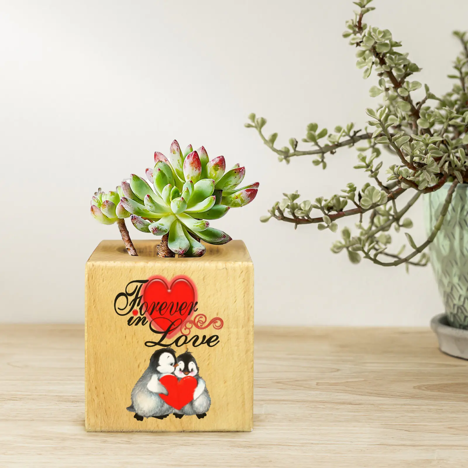 Mini Flower Pot, Valentine’s Indoor Wooden Desk Planter – Penguins Mini Wooden Flower Pot Planters cube flower pot 4 Mini Flower Pot, Valentine’s Indoor Wooden Desk Planter – Penguins Mini Wooden Flower Pot Planters cube flower pot 4