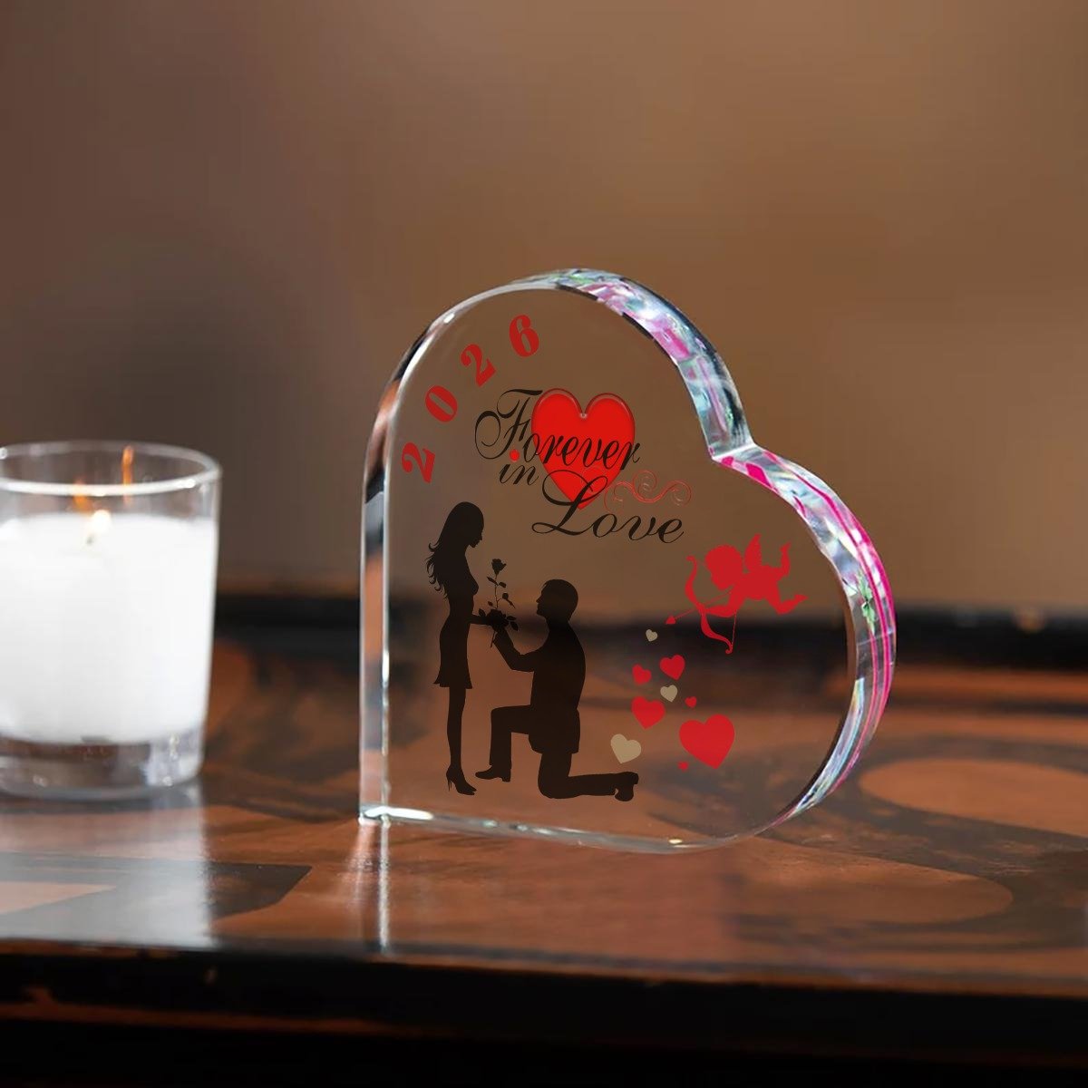 Valentine’s Day Gifts Acrylic Plaque | Valentine Gift Desk Decoration for Him or Her | Forever Plaques acrylic plaque