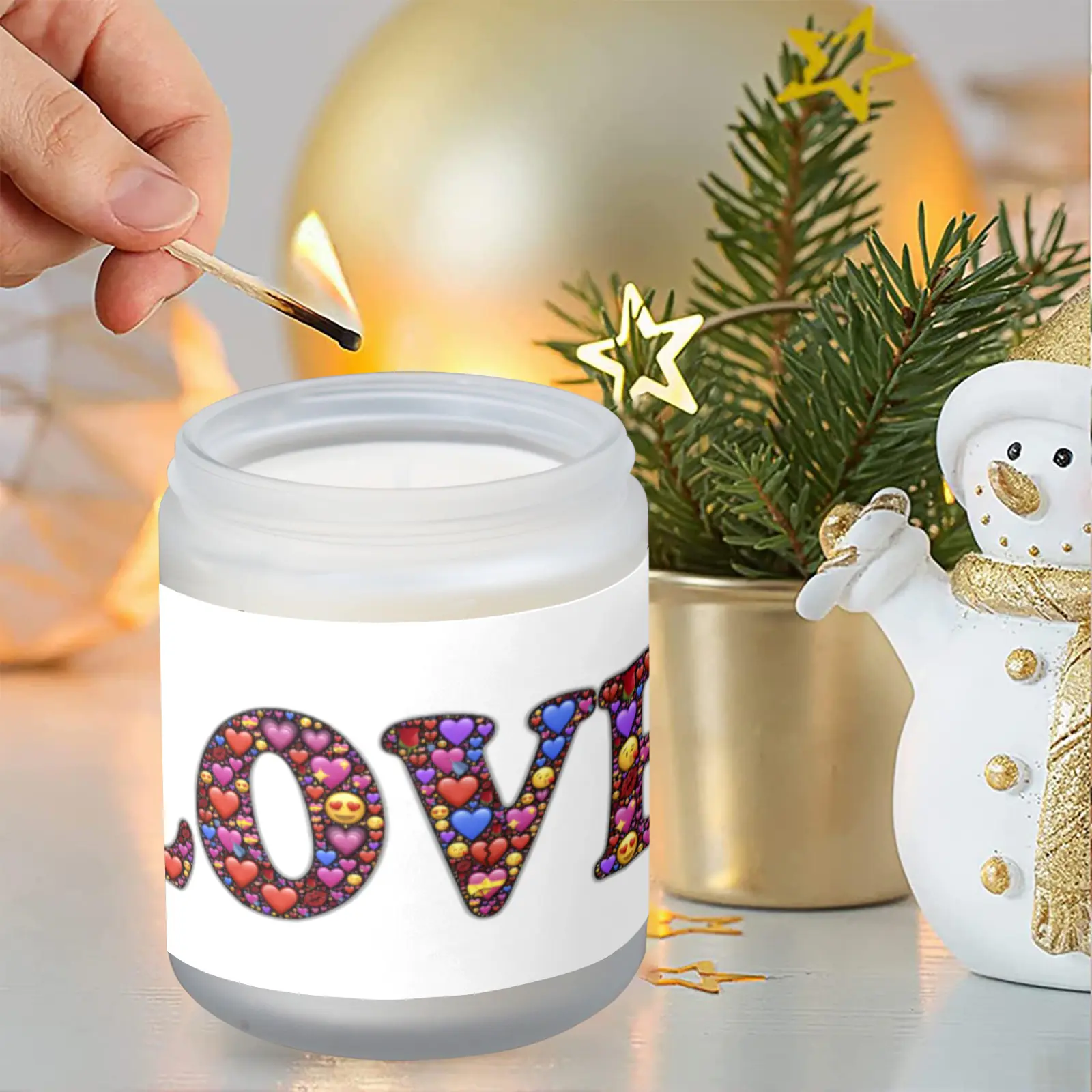 Scented Glass Jar Candle – Valentine’s Emojis Design, Vanilla, Lavender, or Orange Lemon Fragrance Scented Candles aromatherapy candles 5 Scented Glass Jar Candle – Valentine’s Emojis Design, Vanilla, Lavender, or Orange Lemon Fragrance Scented Candles aromatherapy candles 5