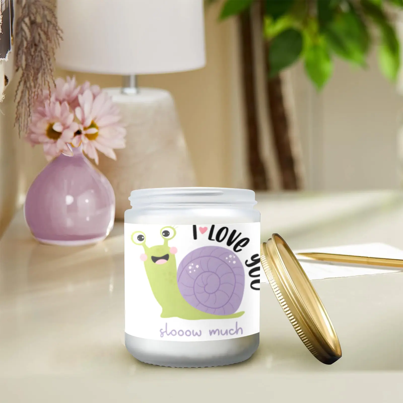 Scented Glass Jar Candle – Valentine’s Slow Design, Vanilla, Lavender, or Orange Lemon Fragrance Scented Candles aromatherapy candles 3 Scented Glass Jar Candle – Valentine’s Slow Design, Vanilla, Lavender, or Orange Lemon Fragrance Scented Candles aromatherapy candles 3