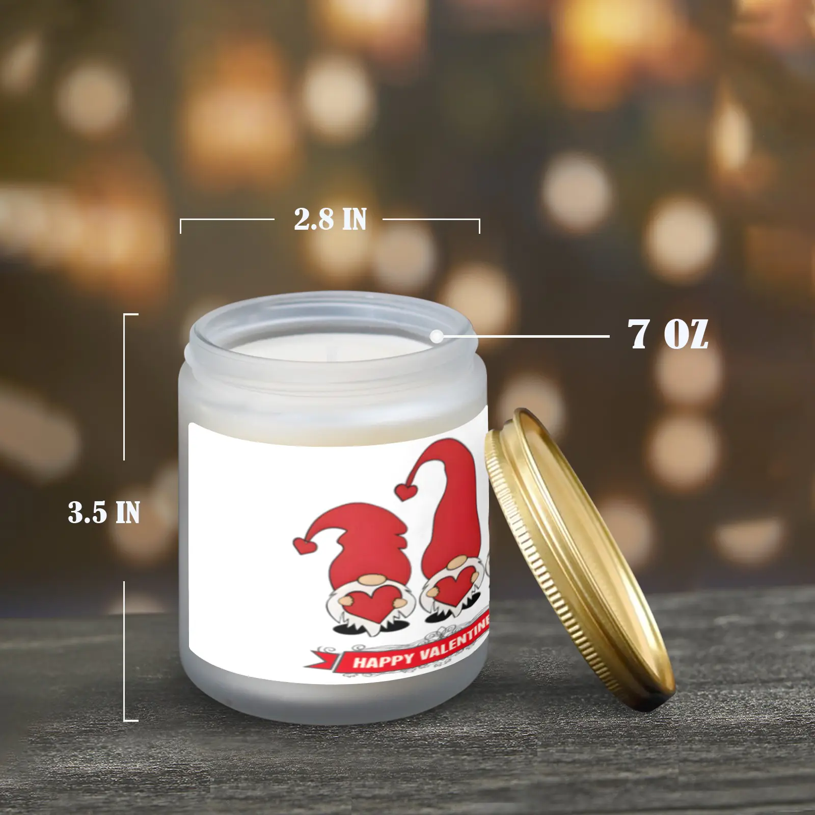 Scented Glass Jar Candle – Valentine’s Gnome Hearts Design, Vanilla, Lavender, or Orange Lemon Fragrance Scented Candles aromatherapy candles 3 Scented Glass Jar Candle – Valentine’s Gnome Hearts Design, Vanilla, Lavender, or Orange Lemon Fragrance Scented Candles aromatherapy candles 3
