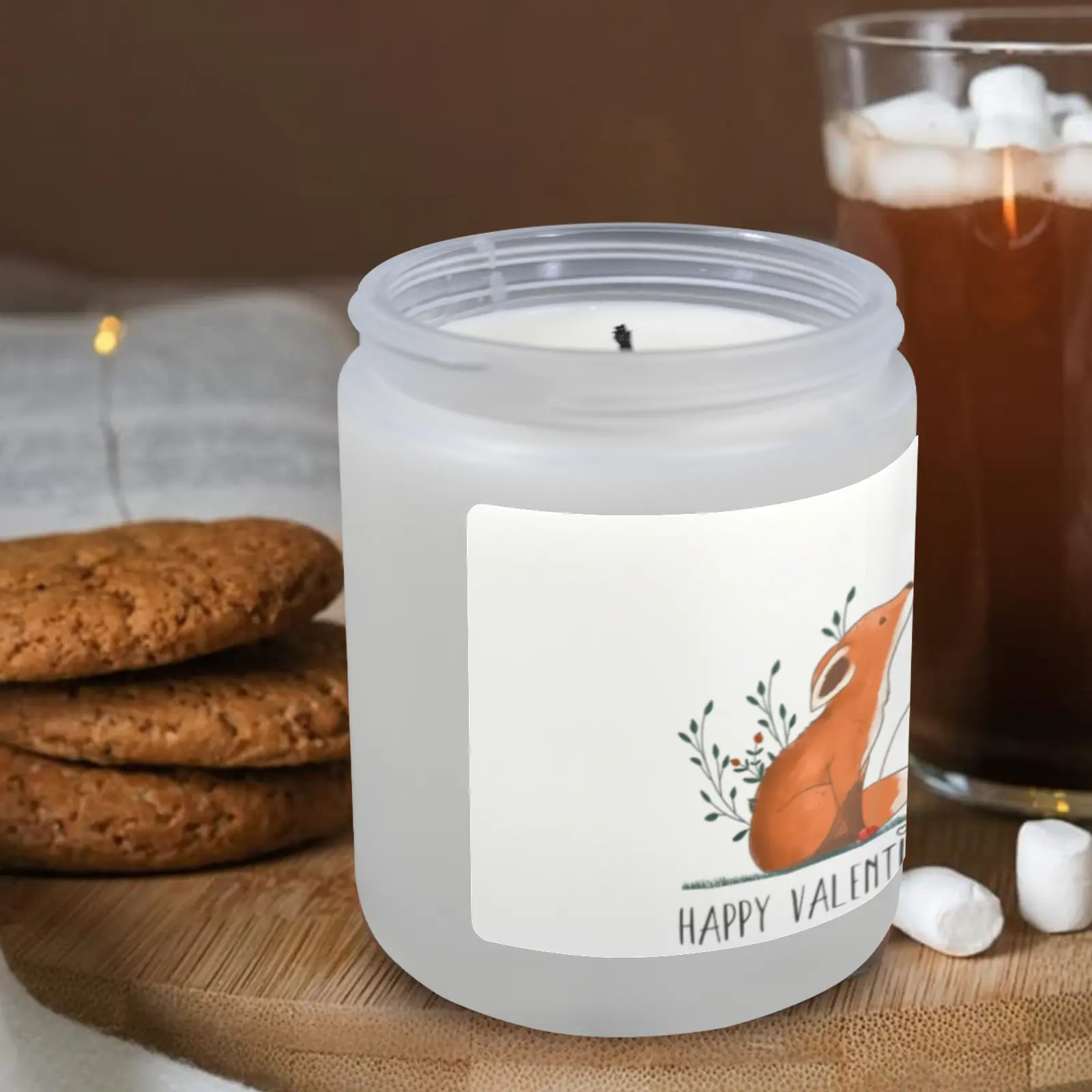 Scented Glass Jar Candle – Valentine’s Fox Design, Vanilla, Lavender, or Orange Lemon Fragrance Scented Candles aromatherapy candles 5 Scented Glass Jar Candle – Valentine’s Fox Design, Vanilla, Lavender, or Orange Lemon Fragrance Scented Candles aromatherapy candles 5