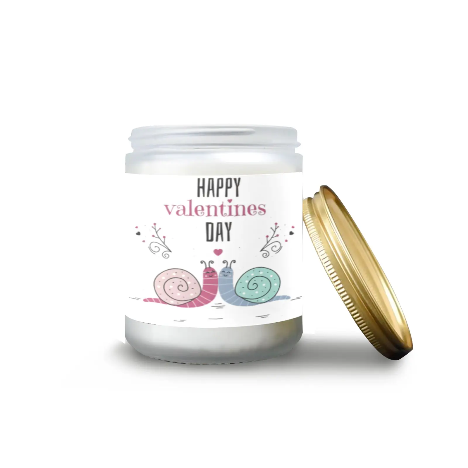 Scented Glass Jar Candle – Valentine’s Snails Design, Vanilla, Lavender, or Orange Lemon Fragrance Scented Candles aromatherapy candles Scented Glass Jar Candle – Valentine’s Snails Design, Vanilla, Lavender, or Orange Lemon Fragrance Scented Candles aromatherapy candles