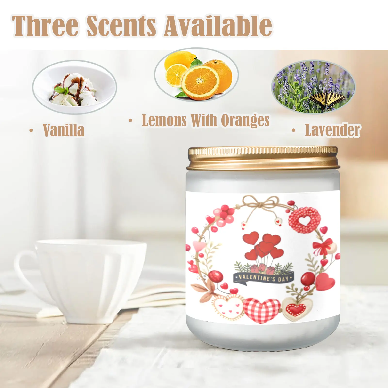Scented Glass Jar Candle – Valentine’s Balloons Design, Vanilla, Lavender, or Orange Lemon Fragrance Scented Candles aromatherapy candles 2 Scented Glass Jar Candle – Valentine’s Balloons Design, Vanilla, Lavender, or Orange Lemon Fragrance Scented Candles aromatherapy candles 2