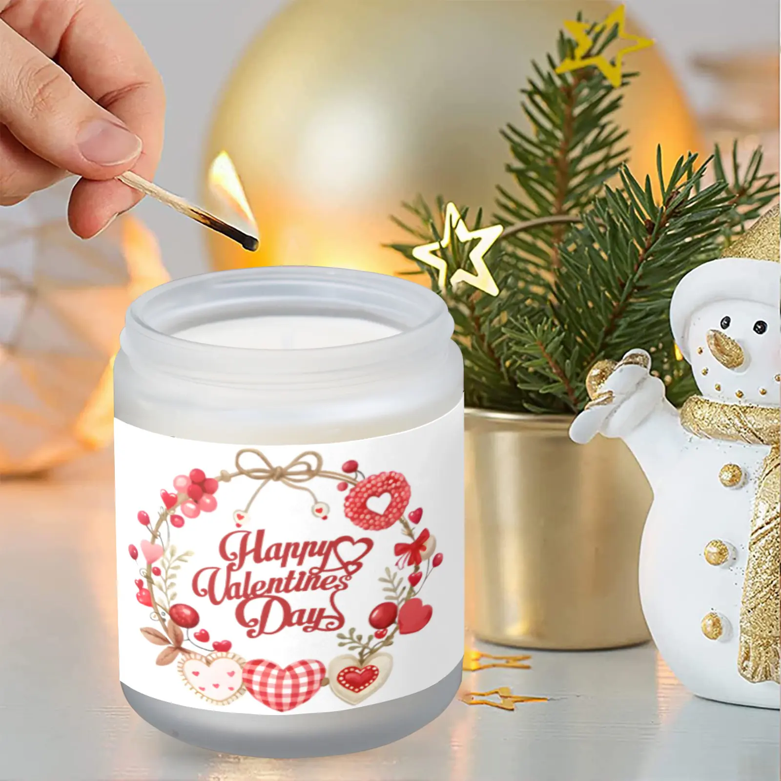 Scented Glass Jar Candle – Valentine’s Plaid Design, Vanilla, Lavender, or Orange Lemon Fragrance Scented Candles aromatherapy candles 4 Scented Glass Jar Candle – Valentine’s Plaid Design, Vanilla, Lavender, or Orange Lemon Fragrance Scented Candles aromatherapy candles 4