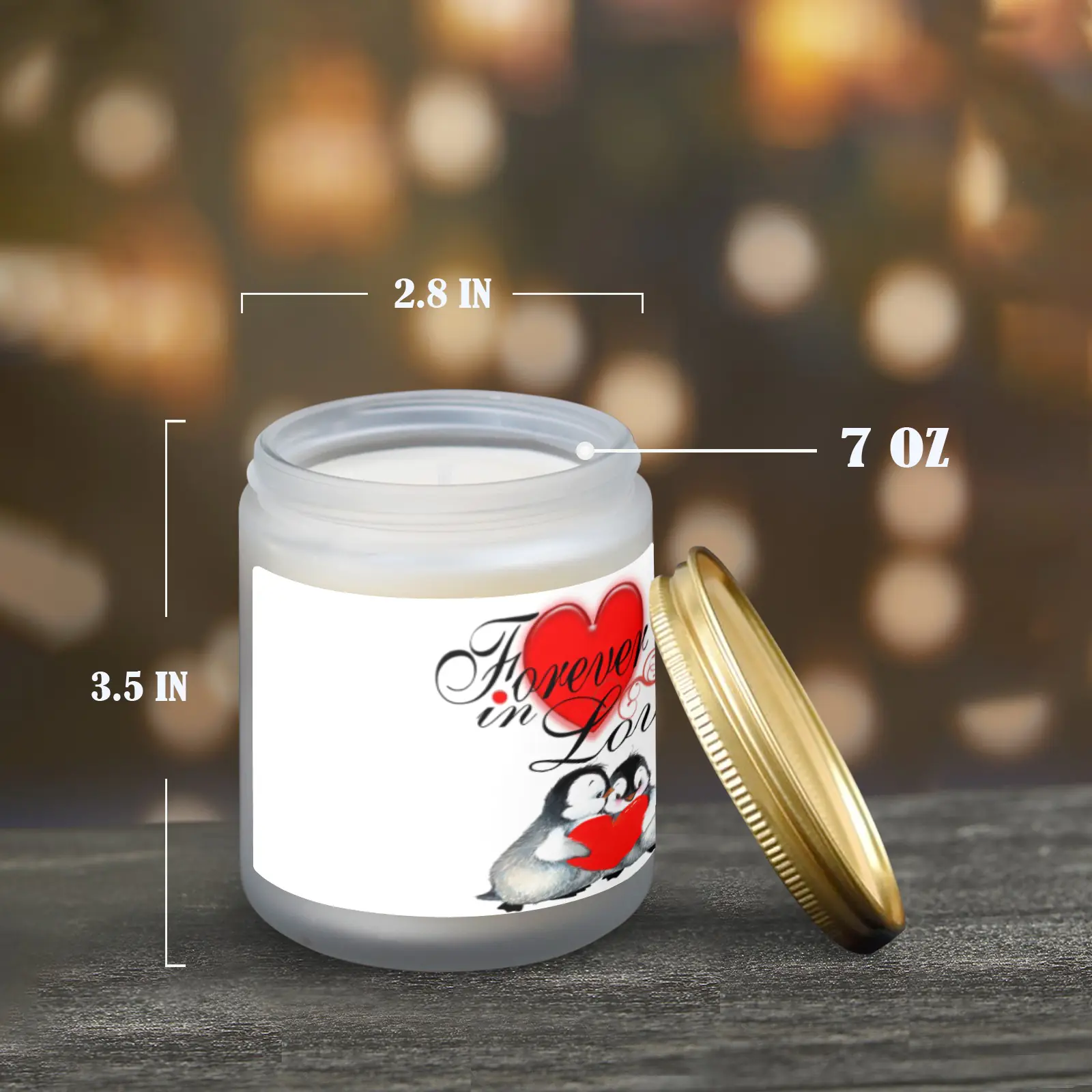 Scented Glass Jar Candle – Valentine’s Penguins Design, Vanilla, Lavender, or Orange Lemon Fragrance Scented Candles aromatherapy candles 2 Scented Glass Jar Candle – Valentine’s Penguins Design, Vanilla, Lavender, or Orange Lemon Fragrance Scented Candles aromatherapy candles 2